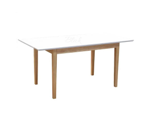 Table Best 120/160 80 ash white+lacquer