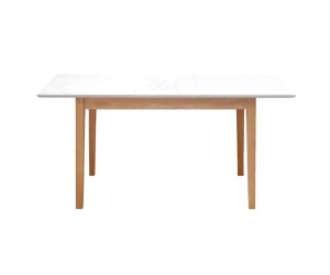 Table Best 120/160 80 ash white+lacquer