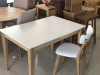 Table Best 120/160 80 ash white+lacquer