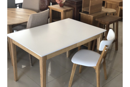 Стіл Best 120/160 80 ясен білий+лак