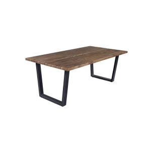 TwinTur table ash lacquered metall legs black