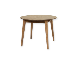 RoundNew 110/160 folding table ash varnish rustic
