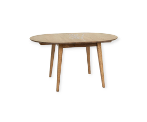 RoundNew 110/160 folding table ash varnish rustic