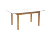 Стол Modern 120/160*80 ясень white&nat современный, деревянный, раскладной, прямоугольный, для кухни или гостиной   