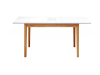 Стол Modern 120/160*80 ясень white&nat современный, деревянный, раскладной, прямоугольный, для кухни или гостиной   