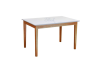 Table Modern 120/160*80 ash white&nat modern, wooden, folding, rectangular, for kitchen or living room