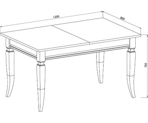 Стіл FlorinToro Walnut Itali & Oro 