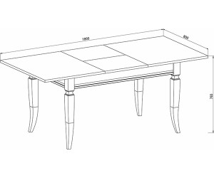 Стіл FlorinToro Walnut Itali & Oro 