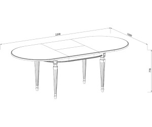 Стіл OrFino Walnut & Gold 