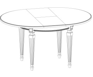 Стол  Orient Art - White & Gold