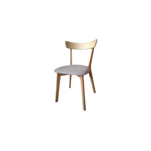 Elegant chair Blick West: Ash varnish & Soft gray seat Malmo gray 95