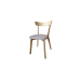 Elegant chair Blick West: Ash varnish & Soft gray seat Malmo gray 95