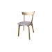 Elegant chair Blick West: Ash varnish & Soft gray seat Malmo gray 95