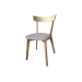 Elegant chair Blick West: Ash varnish & Soft gray seat Malmo gray 95