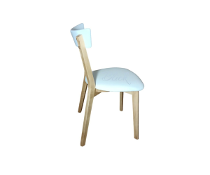 Стул West ясень лак & софитель белий  мягкое белое сидение