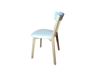 Стул West ясень лак & софитель белий  мягкое белое сидение