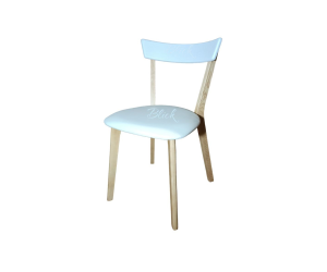 Стул West ясень лак & софитель белий  мягкое белое сидение