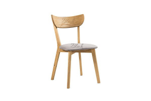Chair Adam ash varnish & soft grey