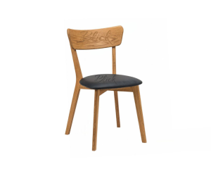 Стіл RoundNew 110/160 ясен лак та стільці Dallas 4 шт ясен soft black