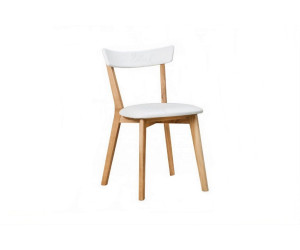 Chair West Lw ash lacquer & sof white