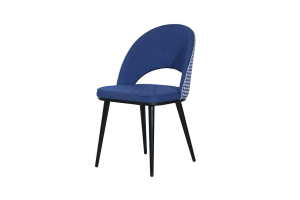Blick Diana chair with upholstered back ash & soft blue