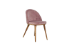 Chair Mars ash rustic & almeri pink modern wooden chair with upholstered seat and back