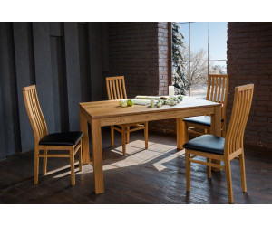 Стіл SherWood 180/90 ясен лак та стільці Line soft black