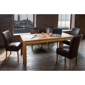 Table SherWood 160/90 ash lacquer and chairs 4 pcs. man king