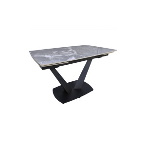 
Стіл САЙМОН сірий глянець 1200/1800×800×750 чорні ноги