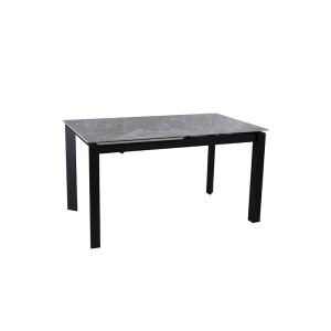 Стіл ЛАРС сірий мат 1400/2000×750 чорні ноги