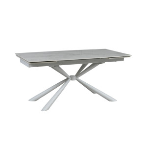 
Стіл Рим обідній розкладний білий глянець 1600/2400x900x750 ноги білі