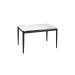 
Стіл Хіт обідній розкладний 1200/1800х800х750 молочний глянець чорні ноги