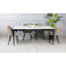 
Стіл Хіт обідній розкладний 1200/1800х800х750 молочний глянець чорні ноги