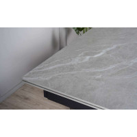 Стіл АСПЕН сірий мат 1800/2600×750 чорні ноги