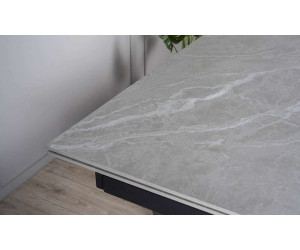 Стіл АСПЕН сірий мат 1800/2600×750 чорні ноги