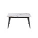 
Стіл ЛЮКС білий глянець 1400/2000х900х760 чорні ноги