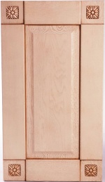 Деревянный мебельный фасад Виктория эмаль + патина 